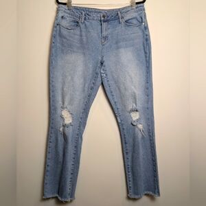 Articles of Society Light Blue Distressed Jeans Size 32